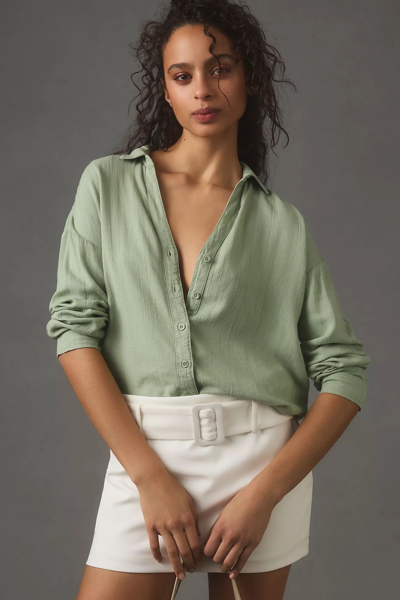 Cloth & Stone Long-Sleeve Relaxed Buttondown Shirt | Anthropologie (US)