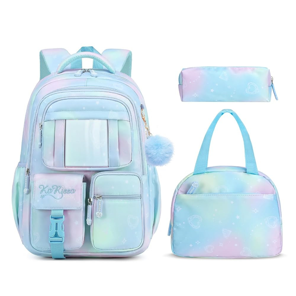 Tanou Backpack with Lunch Box for Girls, Kawaii Set School Bag for Kid Elementary Middle School, ... | Amazon (US)