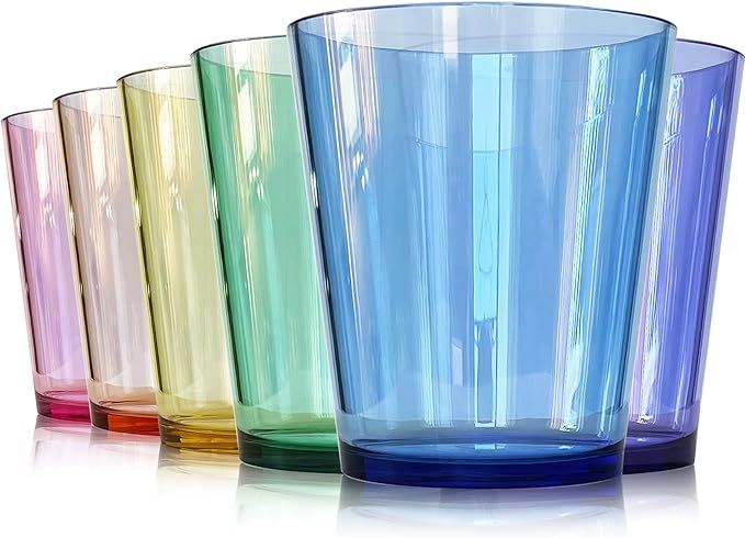 SCANDINOVIA - 20 oz Unbreakable Premium Drinking Glasses - Set of 6 - Tritan Plastic Tumbler Cups... | Amazon (US)