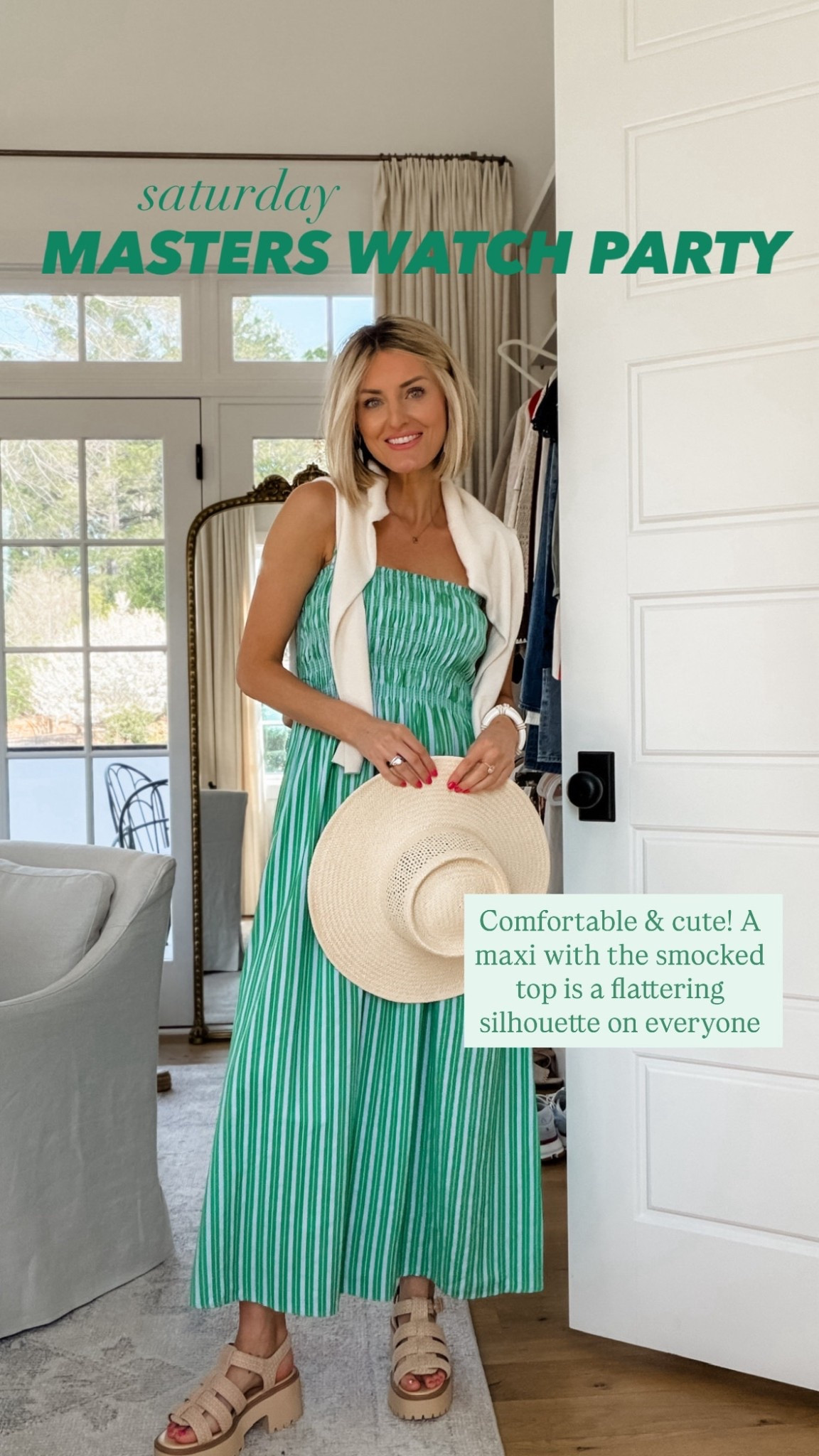 Love this striped maxi dress! Perfect outfit for watching the Master’s this upcoming weekend! Wearing XS!

Loverly Grey, maxi dress, masters outfit, spring dress 

#LTKSeasonal