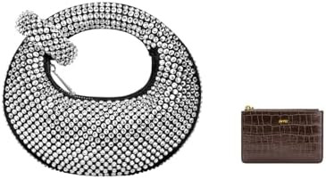 JW PEI Abacus Artificial Crystal Mini Top Handle Bag - Black Quinn Zipped Card Holder | Amazon (US)