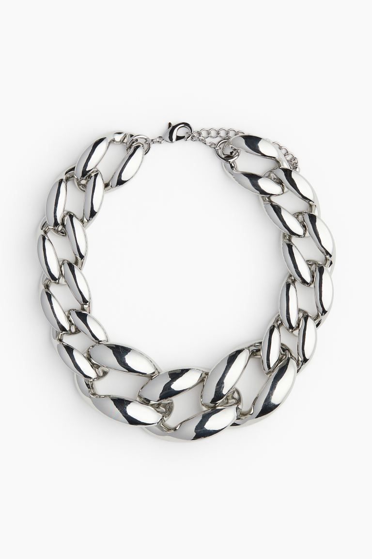 Short Curb-chain Necklace - Silver-colored - Ladies | H&M US | H&M (US + CA)