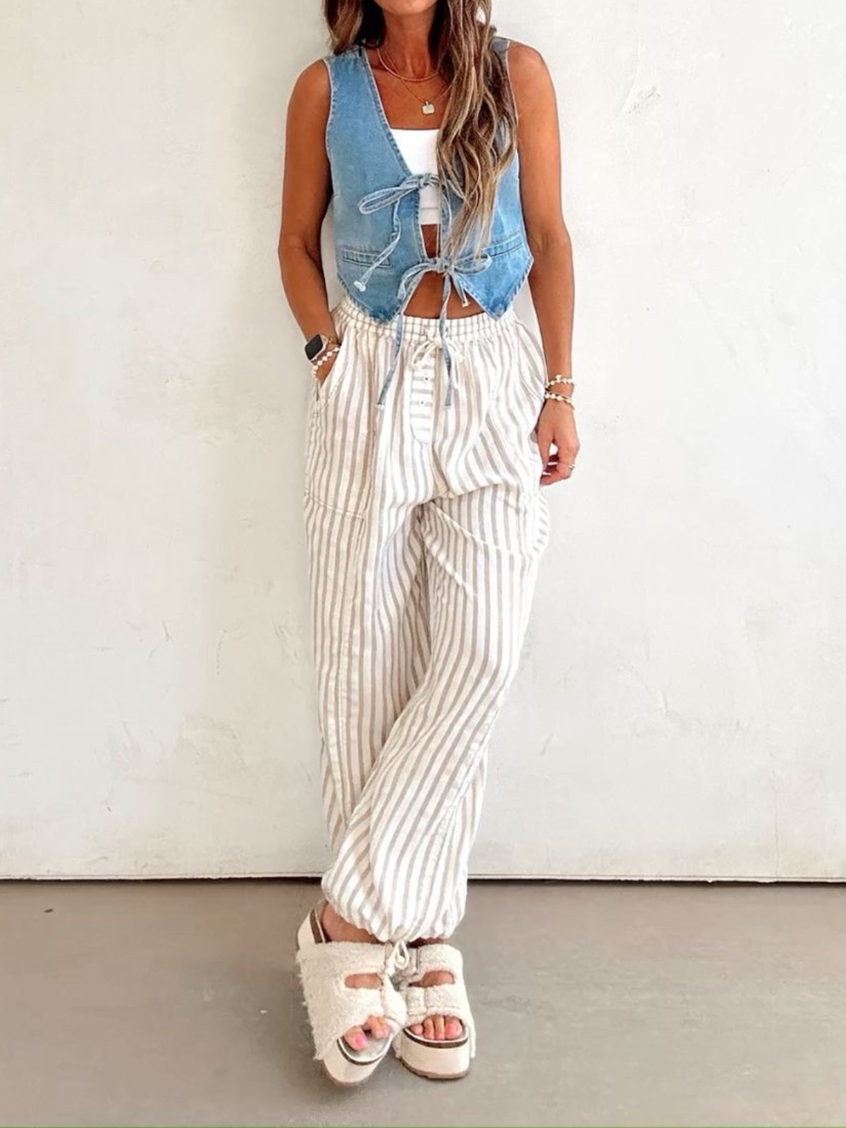 Comfy casual Summer outfit !!! Coffee shop outfit! Beach outfit! Coastal summer! Casual festival outfit! Coastal denim outfit! Brunch outfit! The cutest 🌞👔🪸✨

#LTKSeasonal #LTKMidsize #LTKFestival