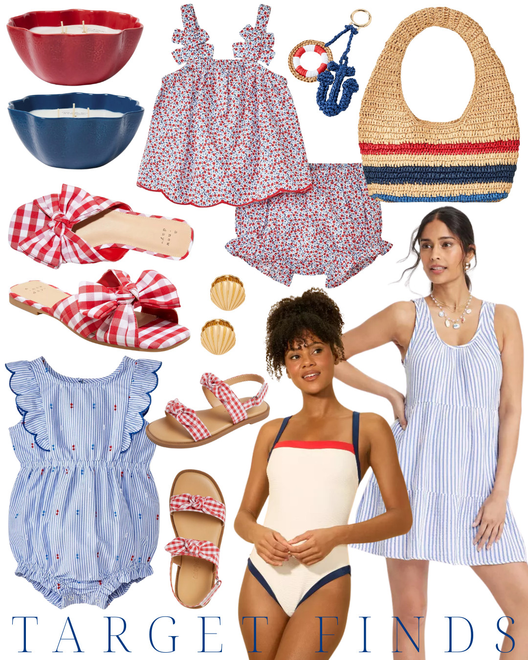 Celebrate summer in style with these patriotic Target Finds! 🇺🇸☀️ From adorable matching sets and breezy dresses to red gingham sandals and coastal-inspired accessories, these affordable picks are perfect for Memorial Day, the 4th of July, and every sunny day in between. Shop all the red, white, and blue favorites now—available at Target! #TargetStyle #SummerStyle #PatrioticFashion #TargetFinds #RedWhiteAndBlue #MemorialDayStyle #FourthOfJulyOutfits #PreppyStyle #CoastalVibes 

 #LTKSeasonal #LTKShoeCrush #LTKKids