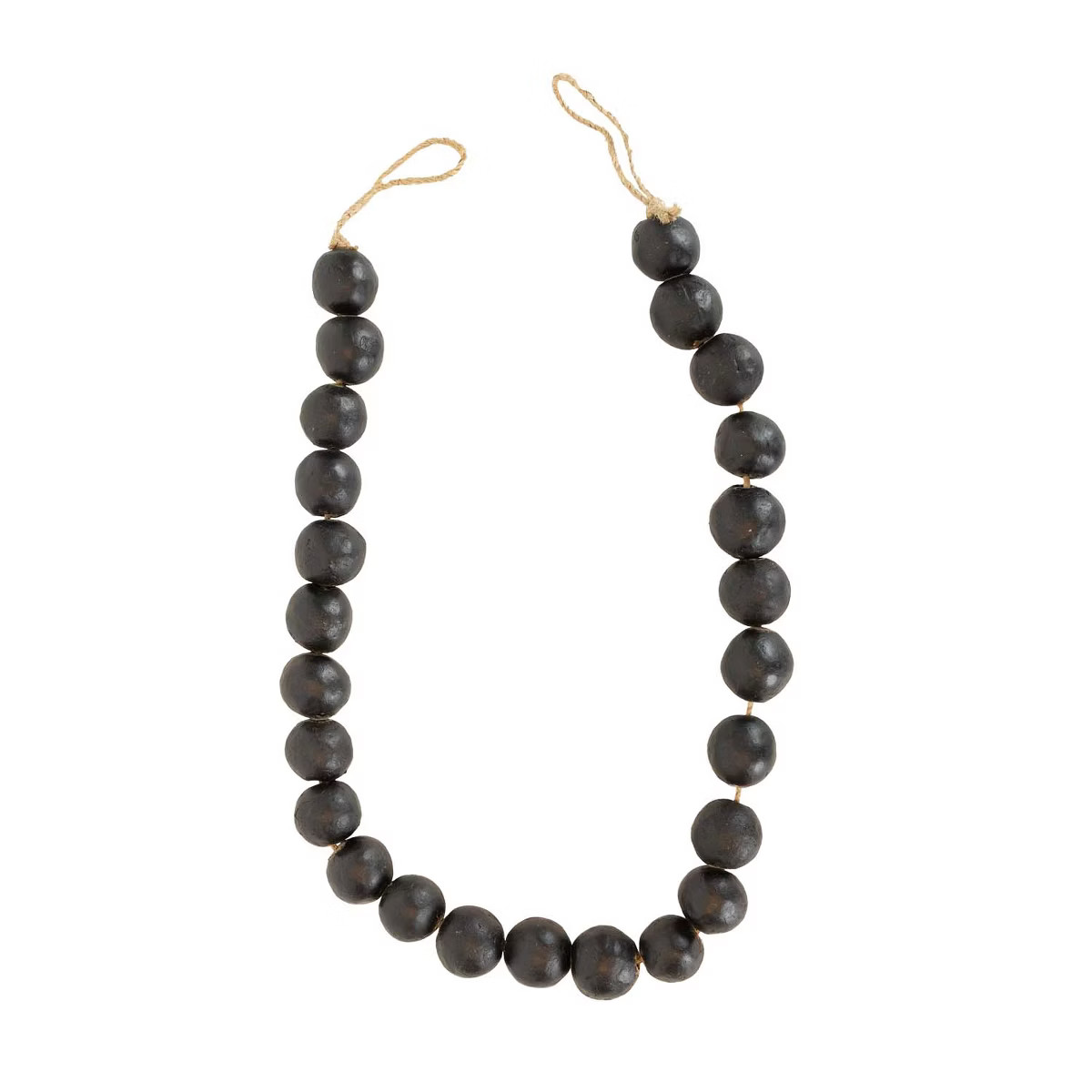 Bead Garland Black Terracotta & Jute by Foreside Home & Garden | Target