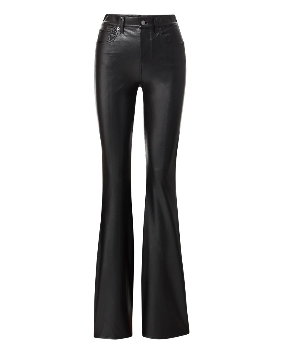 Beverly Vegan Leather Skinny-Flare Pant | Veronica Beard