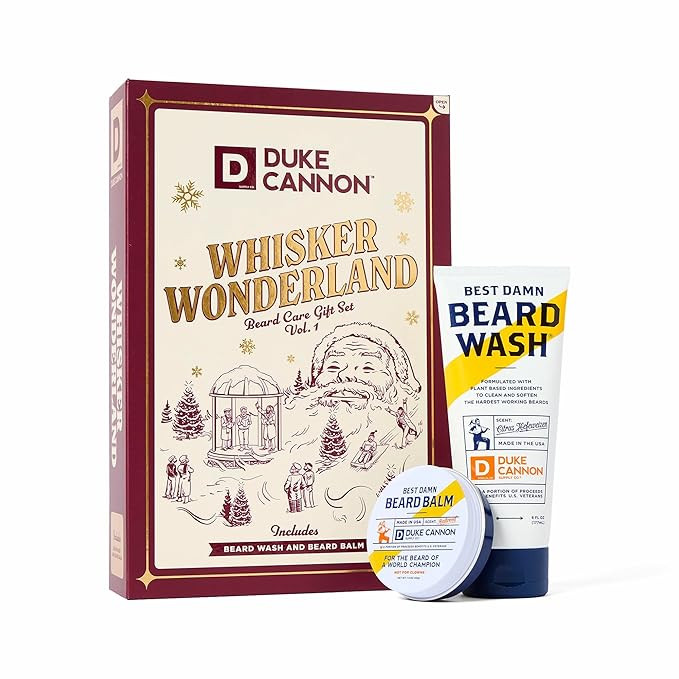 Duke Cannon Whisker Wonderland Beard Care Gift Set – Beard Wash + Beard & Face Lotion – Holid... | Amazon (US)