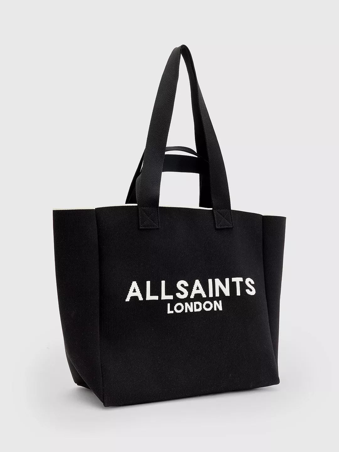 AllSaints Izzy East West Shopper Tote Bag, Black | John Lewis (UK)