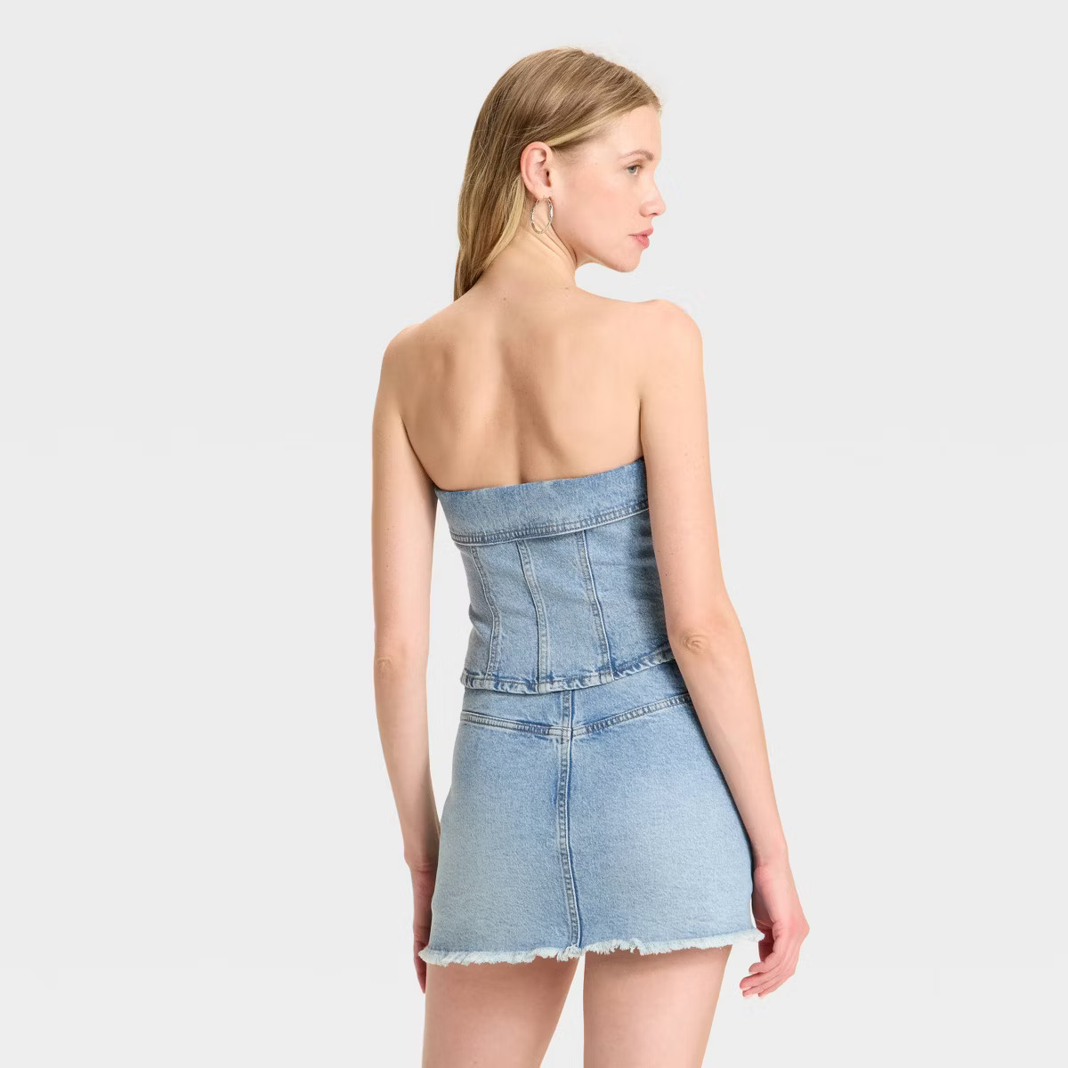 Women's Zip-Front Denim Tube Top - Wild Fable™ | Target