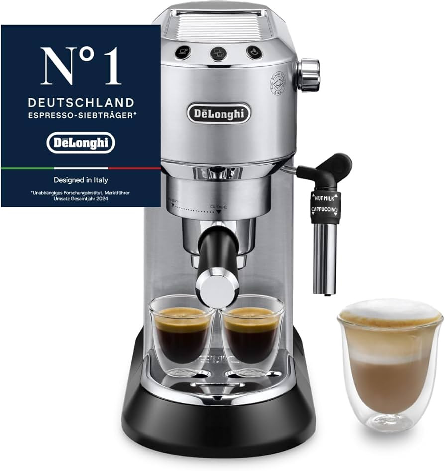 De'Longhi Dedica Style - Perfetto Kompakte Siebträgermaschine Espressomaschine mit Tasten, manue... | Amazon (DE)