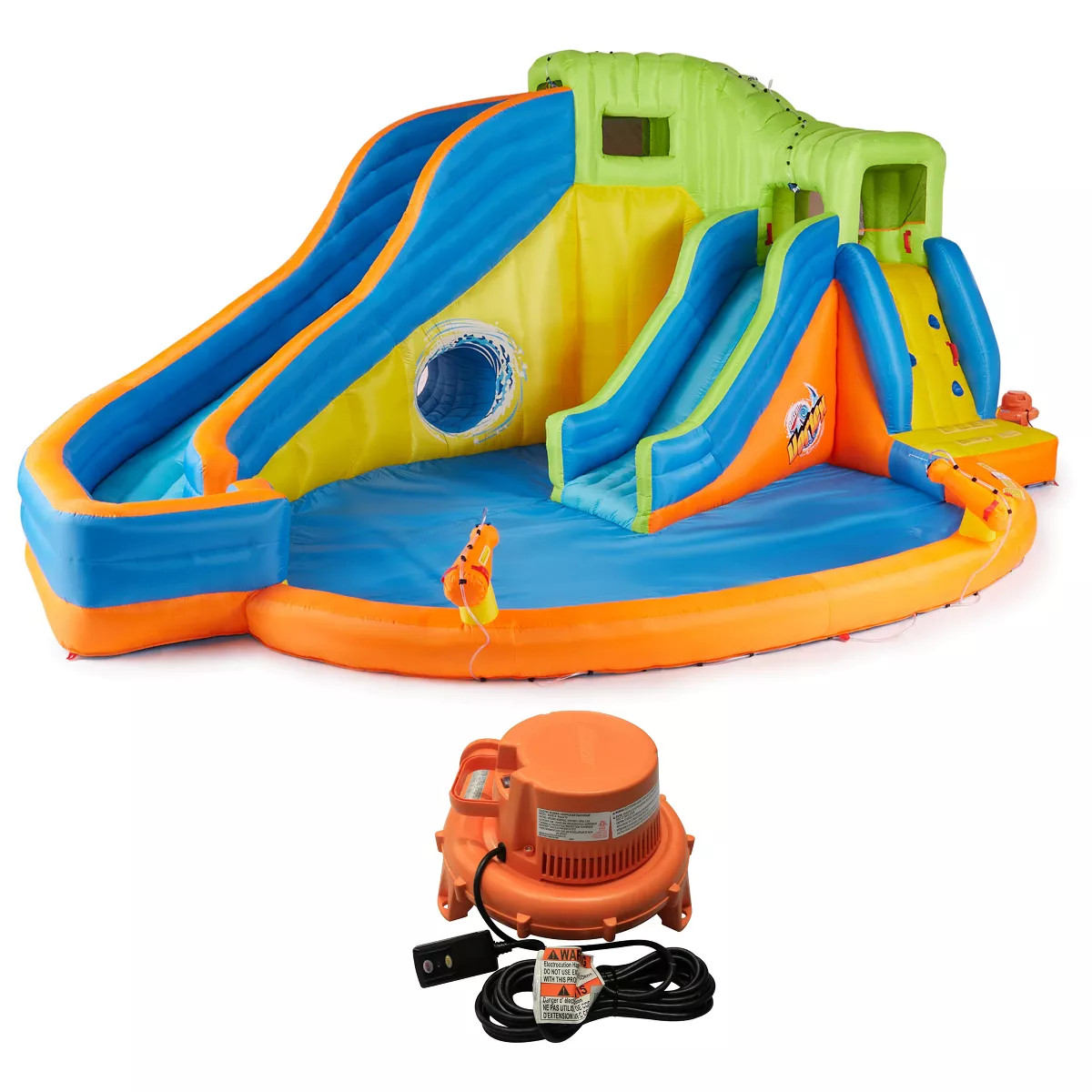 Banzai Pipeline Twist Inflatable Outdoor Backyard Water Pool Aqua Park with Twisting Slides, Wate... | Target