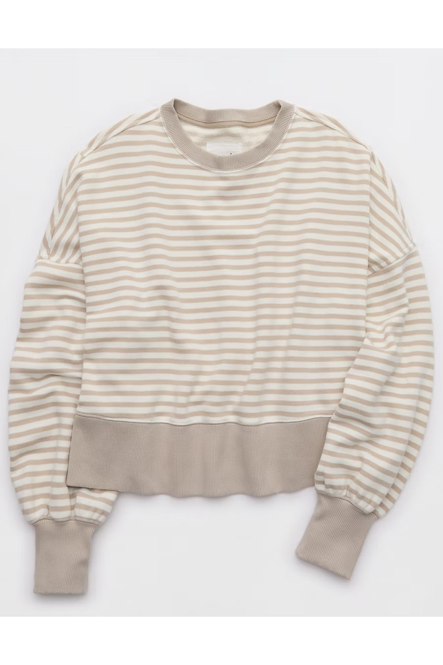 Aerie Classic Crew Sweatshirt Women's Stone Harbor XXS | Aerie