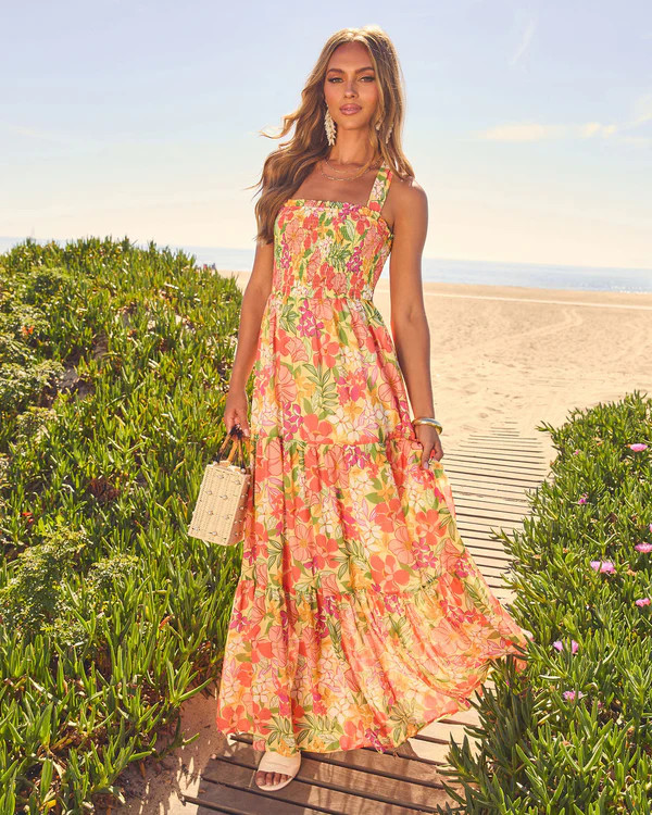 Emelia Floral Print Maxi Dress | VICI