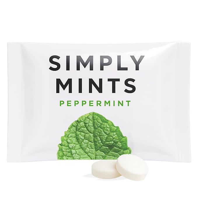 SIMPLY Peppermint Breath Mints, Individually Wrapped for On-The-Go, Bulk 50 Packets (2 per Packet... | Amazon (US)