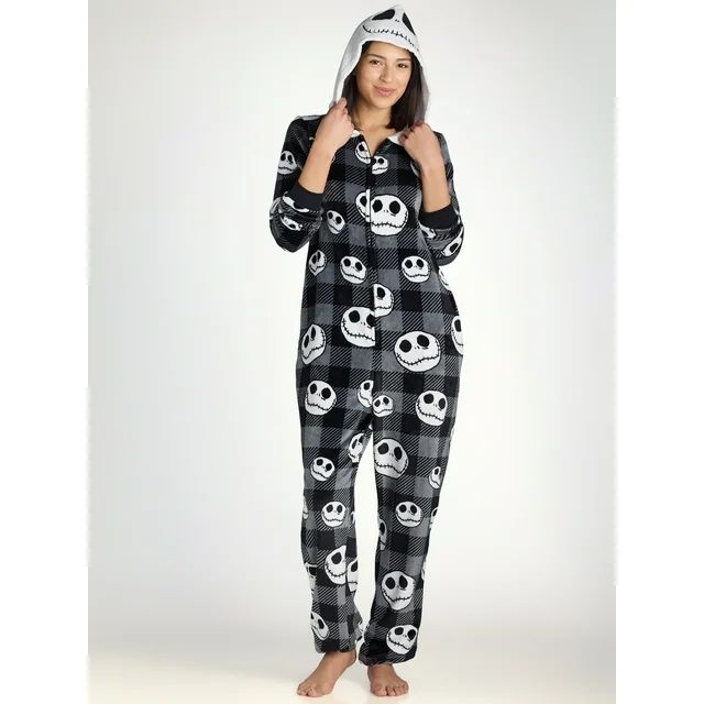 Disney Women’s Nightmare Before Christmas Union Suit with Hood, Sizes XS-3X - Walmart.com | Walmart (US)