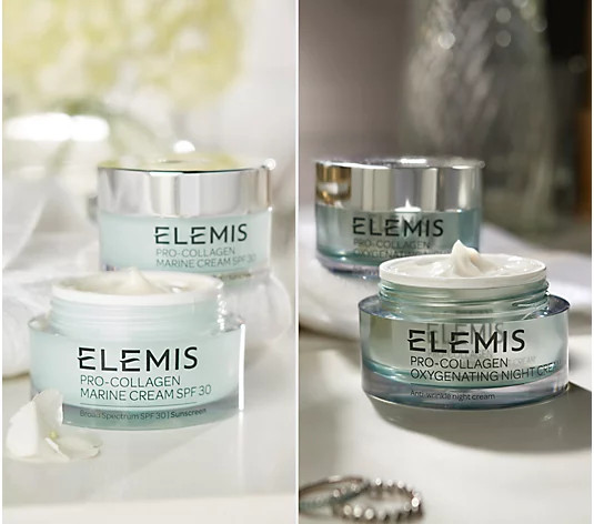 ELEMIS Pro-Collagen Marine Cream or Night Cream Duo | QVC
