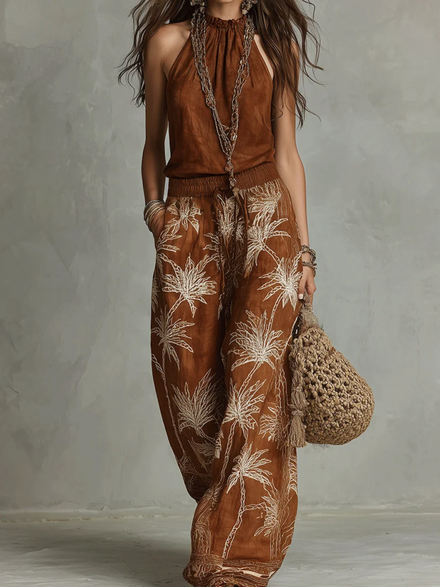 Vacation Plants Straight Pants | Stylewe
