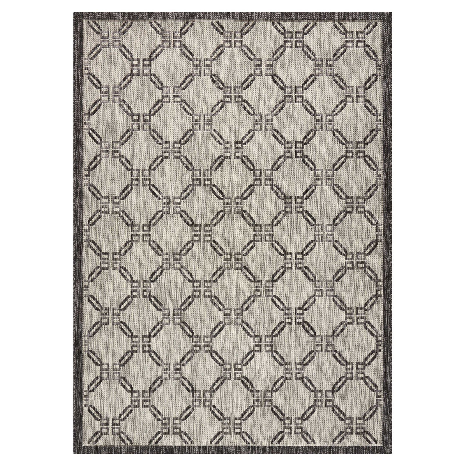 Nourison Garden Party Ivory/Charcoal Indoor/Outdoor Area Rug | Walmart (US)