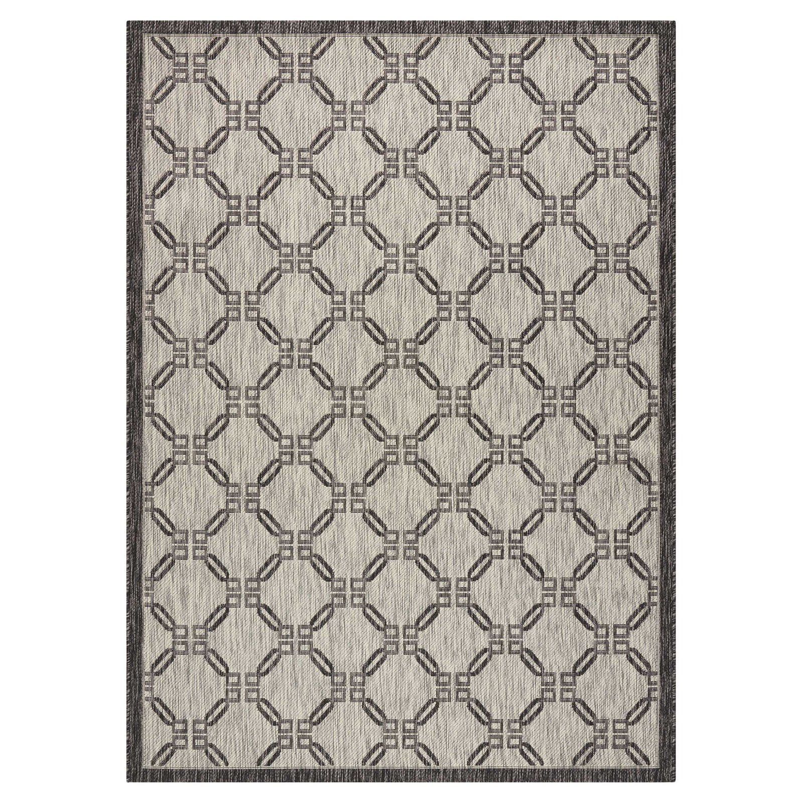 Nourison Garden Party Ivory/Charcoal Indoor/Outdoor Area Rug | Walmart (US)