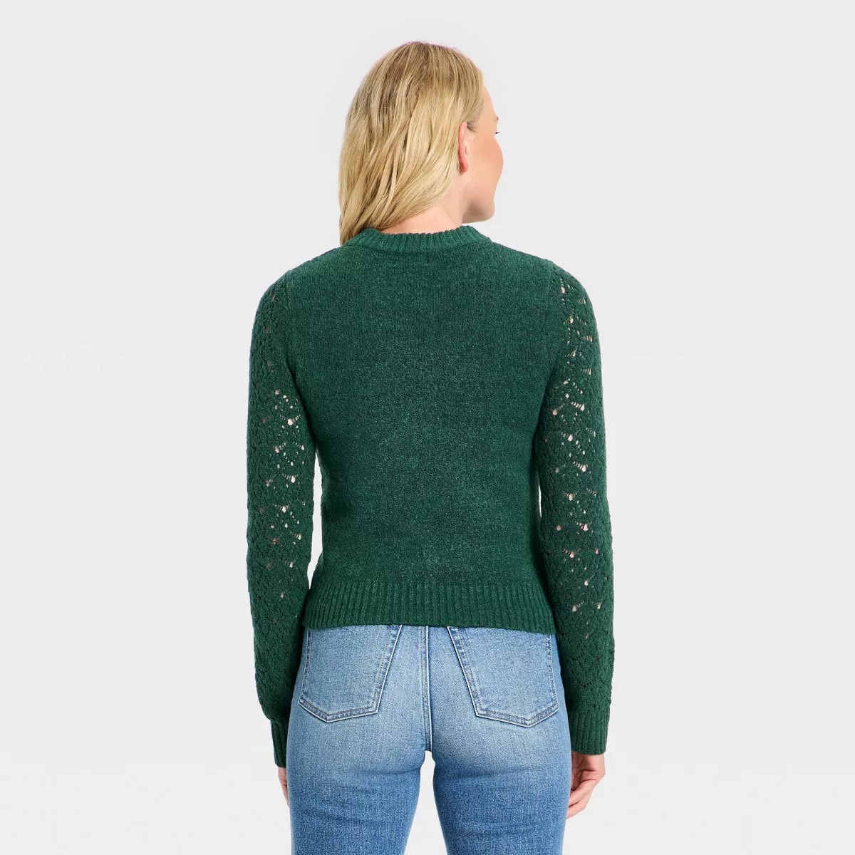 Women's Lace Crewneck Pullover Sweater - Universal Thread™ | Target