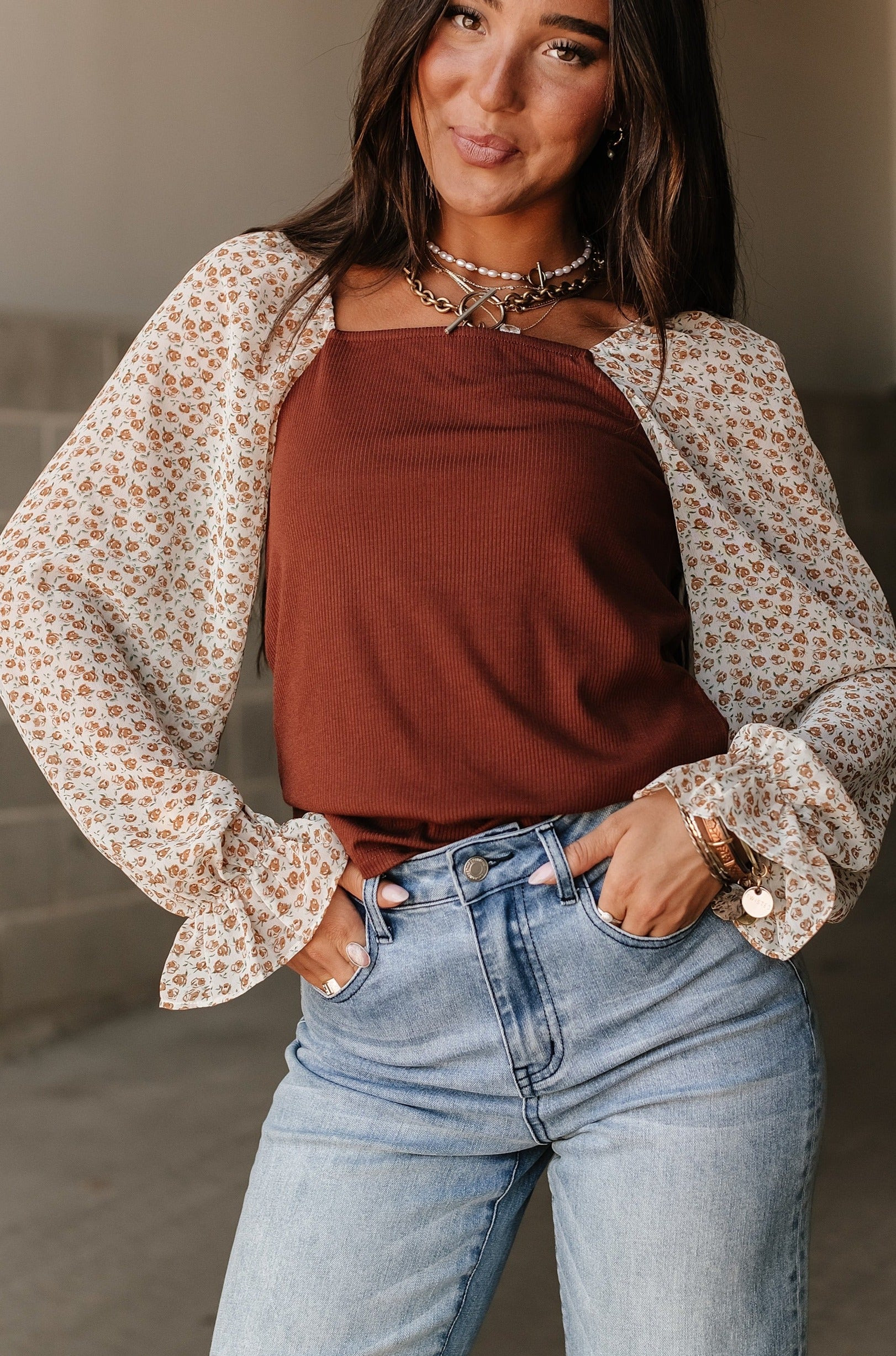 Genevieve Top - Cinnamon | Mindy Mae's Market