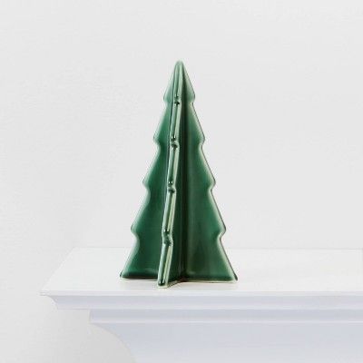 Large Ceramic Christmas Tree Decorative Figurine Green - Wondershop™ | Target