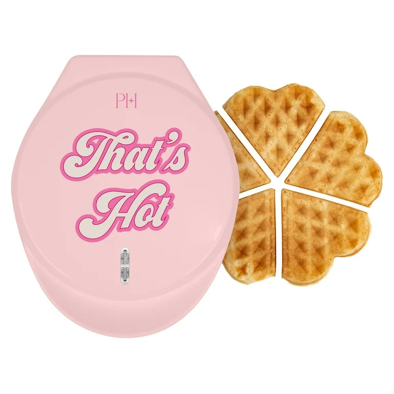 Paris Hilton Máquina para Hacer Waffles That's Hot Heart, Placas Antiadherentes de 6", Color Ros... | Walmart (US)