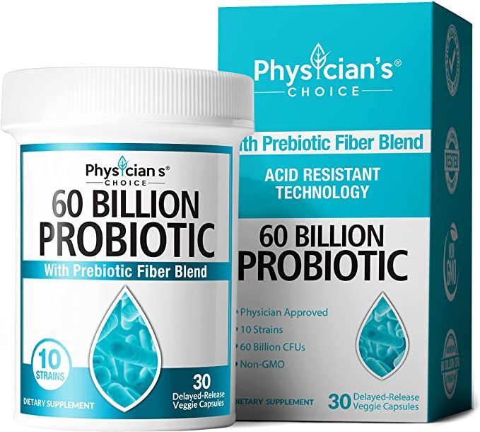 Physician's CHOICE Probiotics 60 Billion CFU - 10 Diverse Strains Plus Organic Prebiotic, Designe... | Amazon (US)