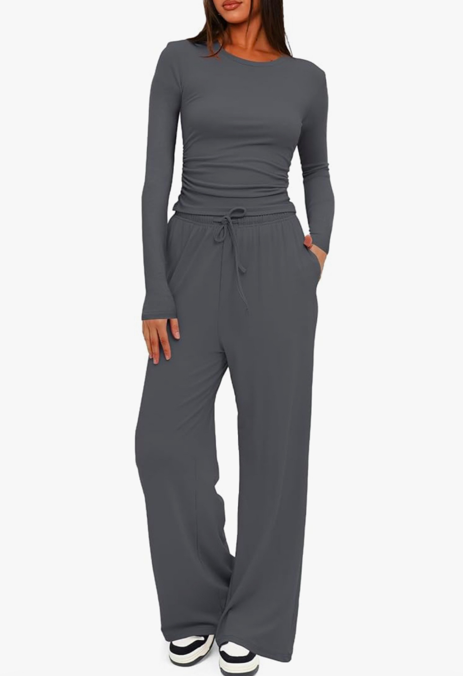 The absolute BEST matching set on Amazon. I have a hard time finding pants that are long enough. These say 31” inseam but I’m 5’9 and they are dragging on the ground. So long and SO, So comfortable. You need one in every color. Trust me on this one. 

#LTKMidsize #LTKActive #LTKStyleTip