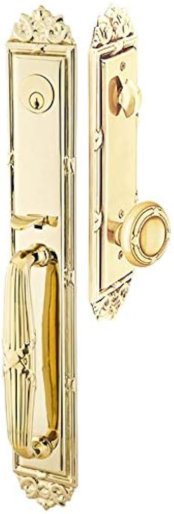 Emtek Tubular Entry Door Set Imperial Style with a Ribbon & Reed Knob on The Interior Side 2 Back... | Amazon (US)