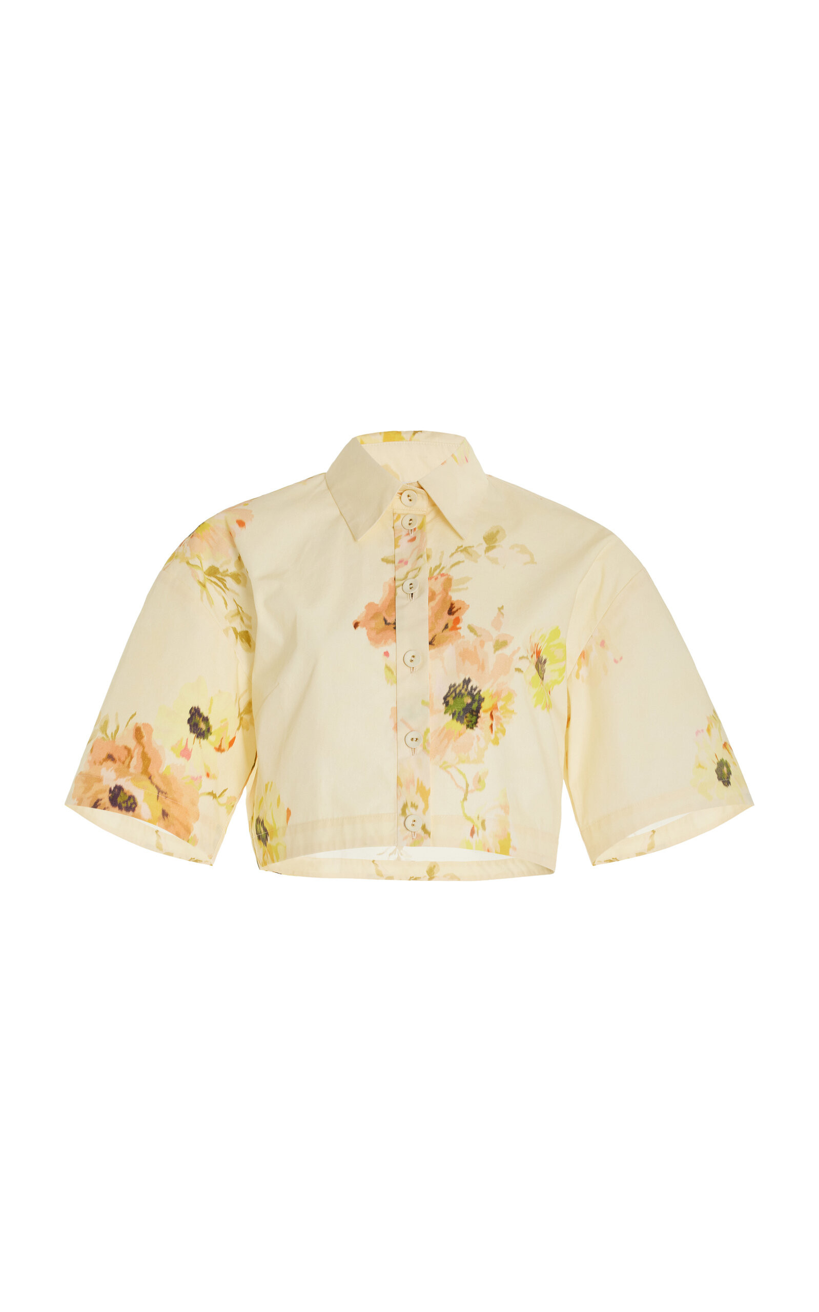 Lightburst Cropped Floral Cotton Shirt | Moda Operandi (Global)