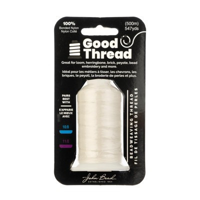 John Bead Good Thread 500m Spool Ivory Bonded Nylon Thread, 547 Yards (500m) | Target