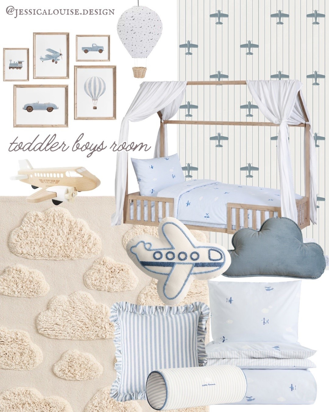 Toddler boys room ✈️ ☁️ cloud & aeroplane theme

#LTKuk #LTKkids #LTKbaby