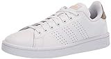 Amazon.com | adidas Women's Advantage Tennis Shoe, White/White/Copper Metallic, 8 | Tennis & Racq... | Amazon (US)