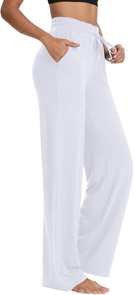 Sarin Mathews Womens Yoga Sweatpants Wide Leg Lounge Pajamas Pants Comfy Drawstring Workout Loose... | Amazon (US)