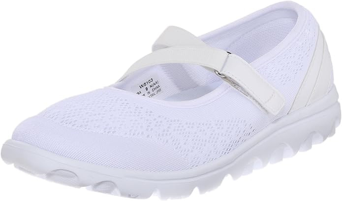 Propet Womens TravelActiv Mary Jane Flats Casual - Black | Amazon (US)