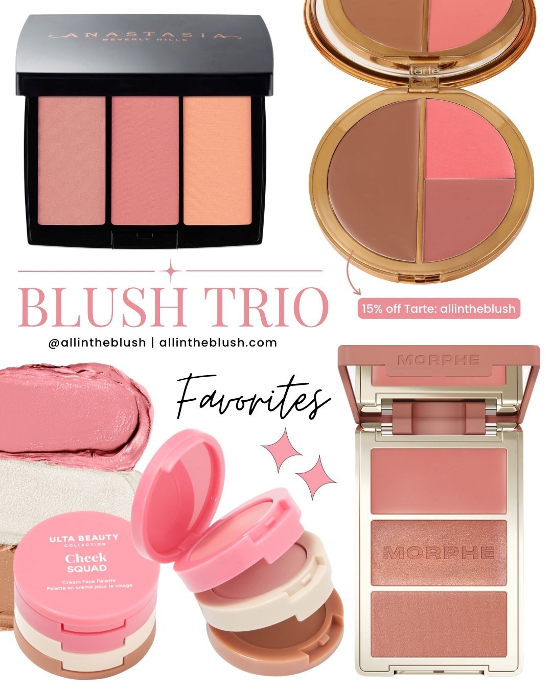 Blush Trio Favorites: The Multi-Tasking Cheek Palettes I Keep Reaching For. Save 15% off Tarte with code: allintheblush

#LTKBeauty #LTKgrwm #LTKdayinmylife
