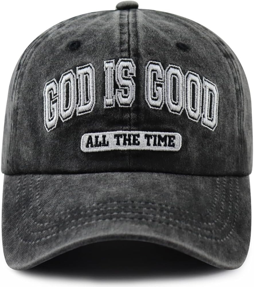 God is Good All The Time Hat for Men Women, Funny Adjustable Cotton Embroidered Jesus Christian F... | Amazon (US)