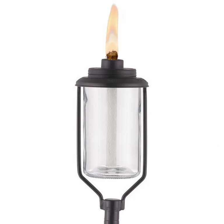 TIKI Convertible Black/Clear Glass/Metal 65 in. Tiki Outdoor Torch 1 pc | Walmart (US)