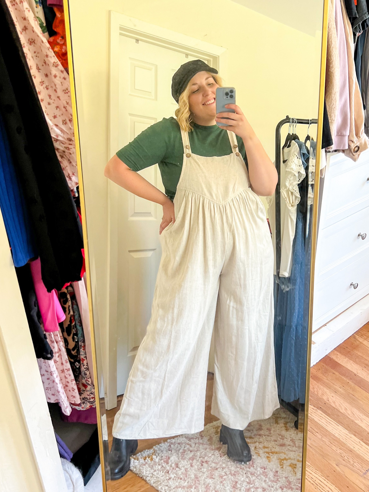 Final day of plus size teacher outfit inspo🖤 Love these comfy cute overalls from Pink Blush - wearing size 1X! 

#LTKstyletip #LTKmidsize #LTKplussize