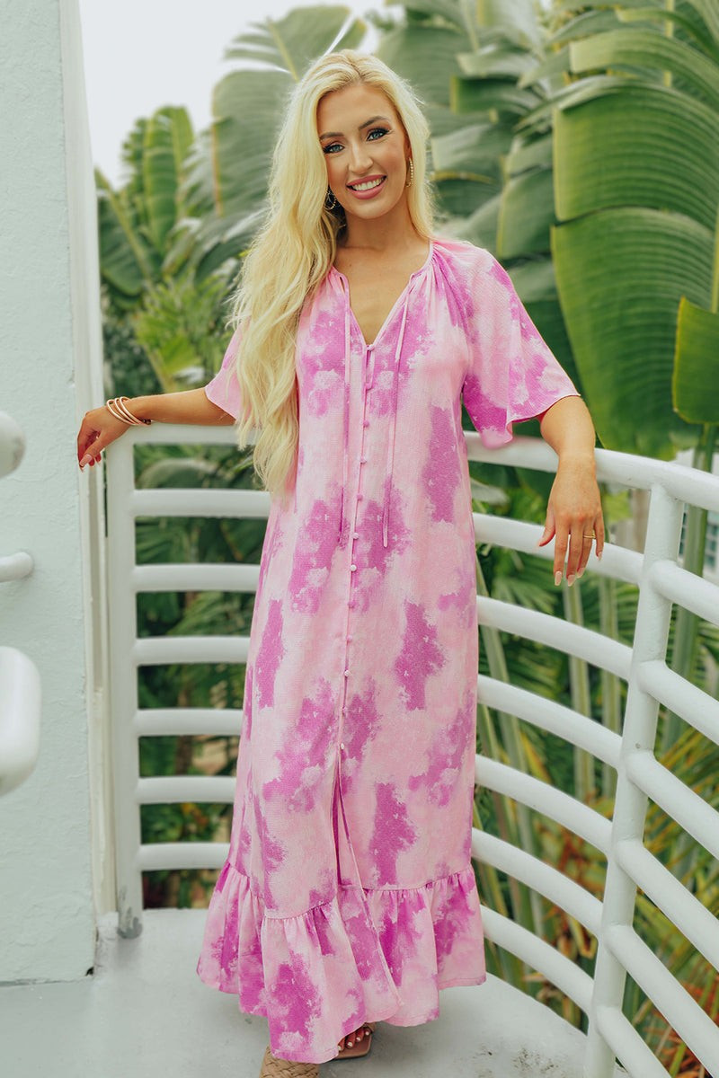 BuddyLove | Tula Caftan Maxi Dress | Fluffy | BuddyLove