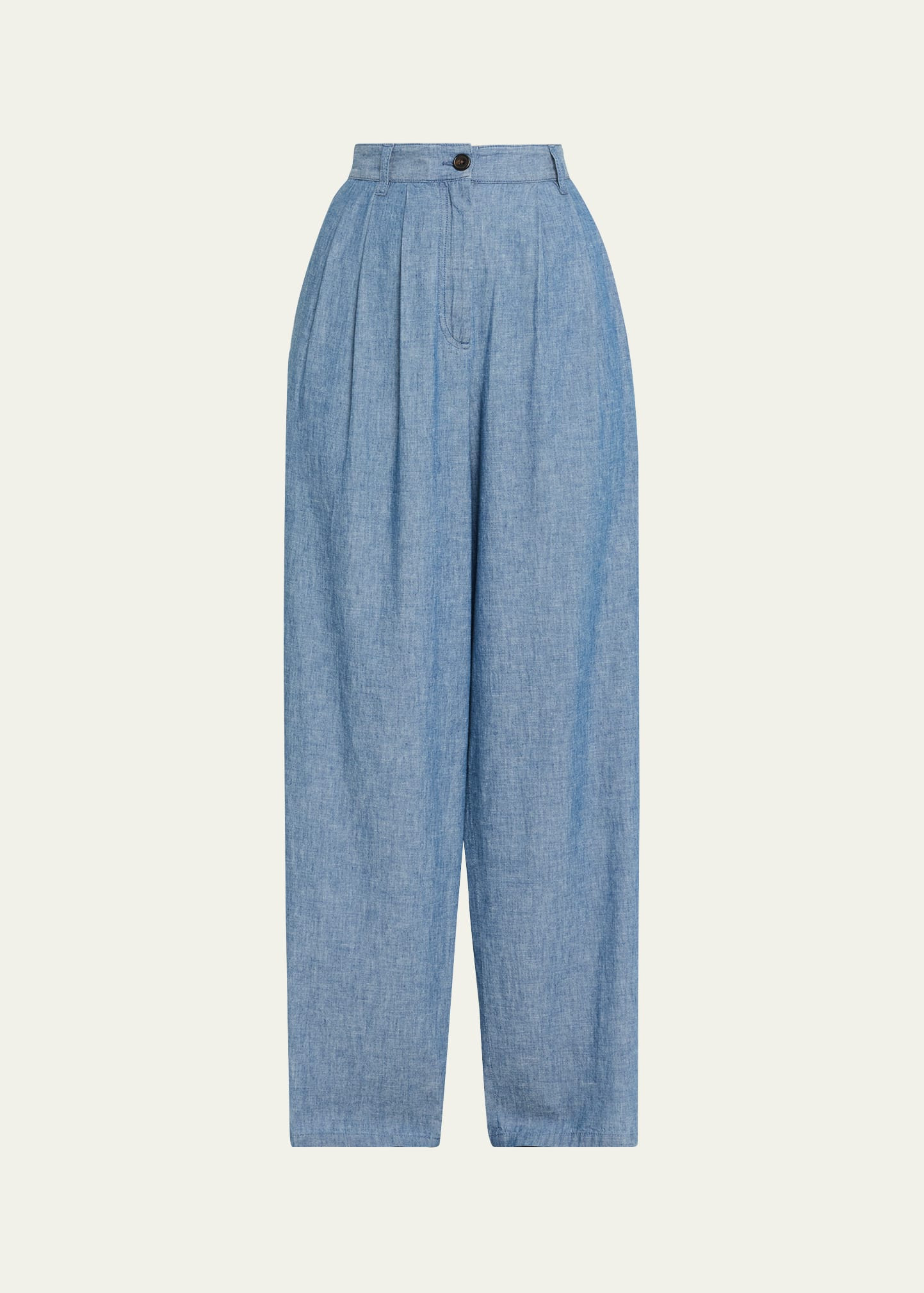 THE ROW Rufos Twill Wide-Leg Pants | Bergdorf Goodman