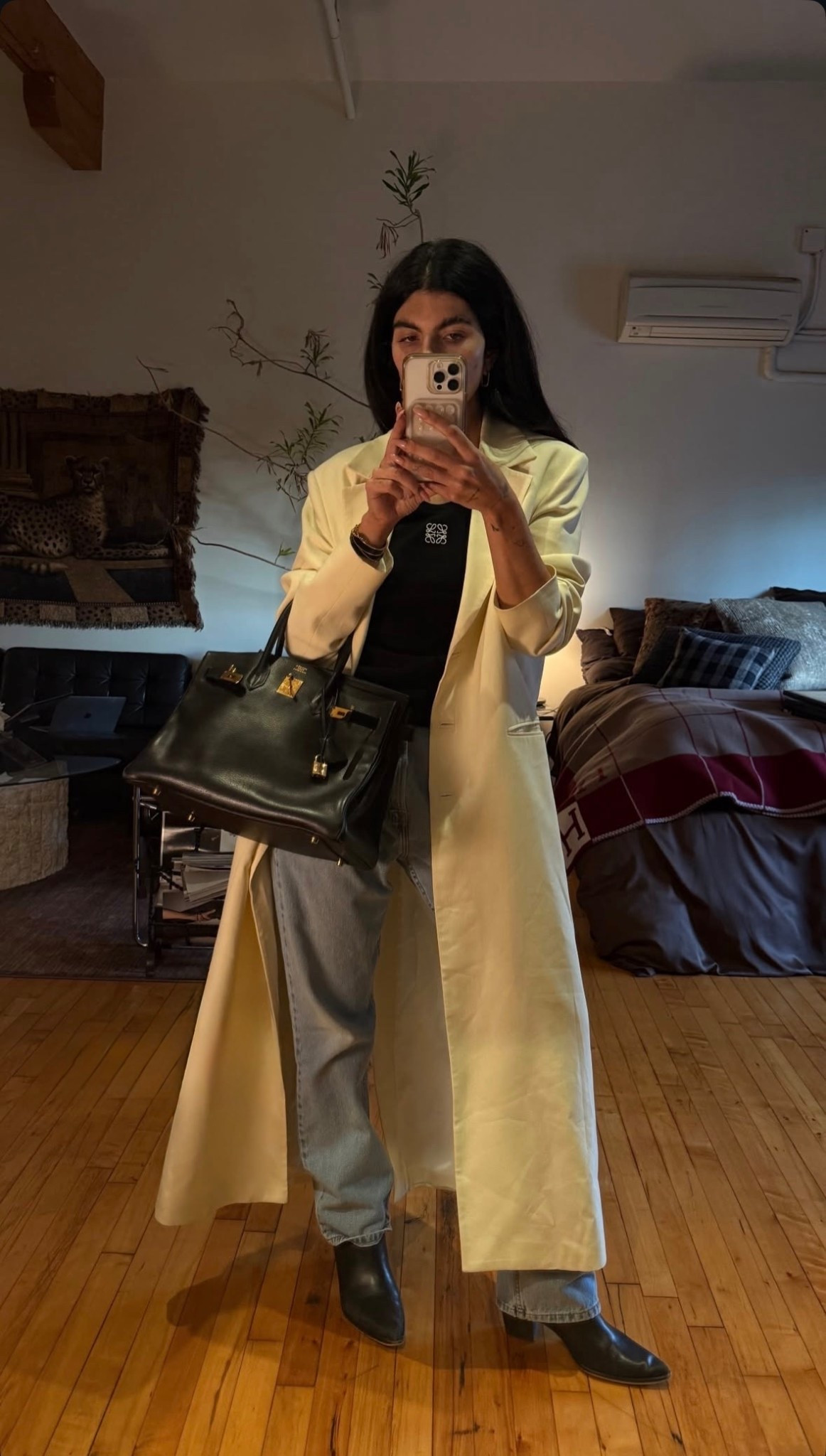Stories ootn!

Creme coat, Loewe black tee, birkin, elevated casual style, casual outfit, easy outfit 

#LTKootd #LTKgrwm