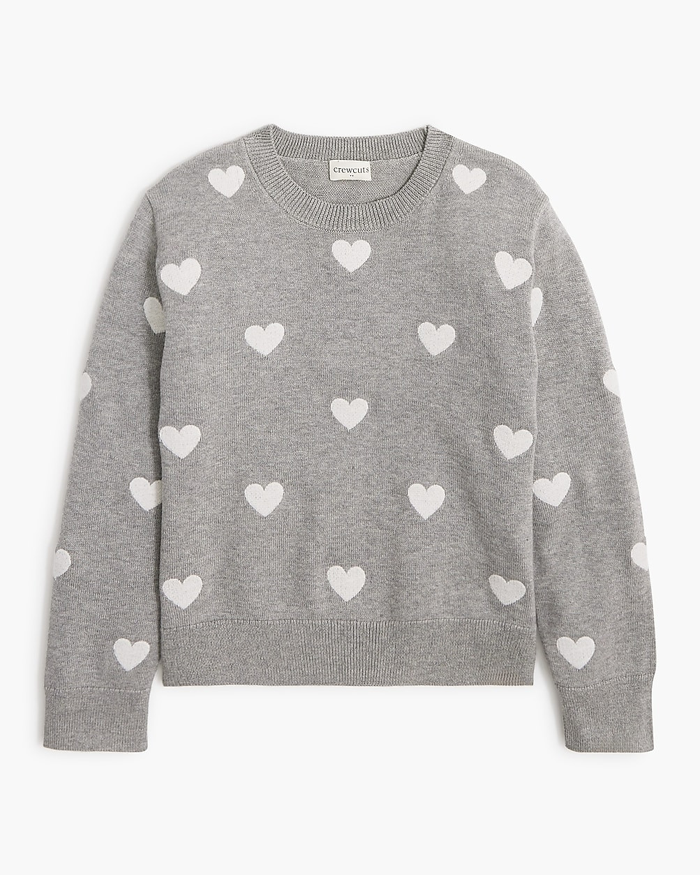 Girls' heart embroidered sweater | J.Crew Factory