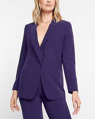 One Button Boyfriend Blazer | Express