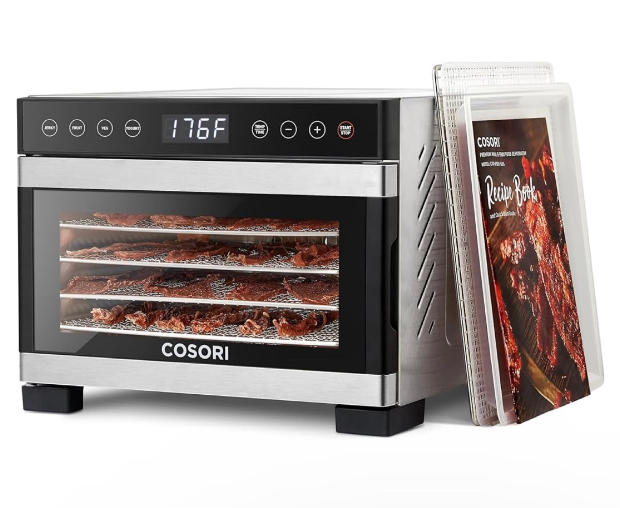 COSORI Food Dehydrator for Jerky, 176°F Temperature Control, 5 Stainless Steel Trays Dryer Machine, 4 Presets, 48H Timer, for Dog Treats, Meat, Fruit, Veggies, Snacks, Recipe Book Included

#LTKhome #LTKfamily #LTKSeasonal