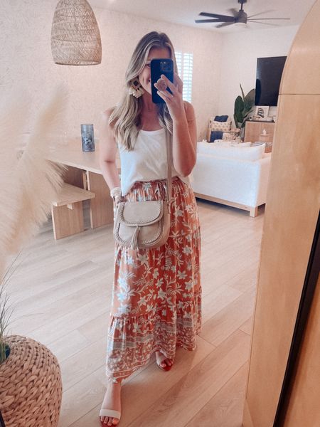 GRWM for church!!! I love this outfit for an easy summer day in this heat. This maxi skirt is so flowy and comfy. I’m in my true size small. TTS. / tank is old navy - also in my true size small. LOVE this for a summer staple. Also so cute with shorts! / sandals - size 8. I can be in between 8/8.5 and I love the fit of the 8! They’re so cute and lightweight. / 



Amazon outfit idea
Amazon finds
Amazon fashion 
Amazon style
Amazon outfits
Maxi skirt
Mom outfit
Vacation outfit
Summer trip
Greece 
Spain
Florida
Florals
White tank
Summer basics
Affordable style
Boho style


Follow my shop @WhatLizisLoving on the @shop.LTK app to shop this post and get my exclusive app-only content!

#liketkit #LTKunder100 #LTKstyletip #LTKunder50
@shop.ltk
https://liketk.it/4aJ94