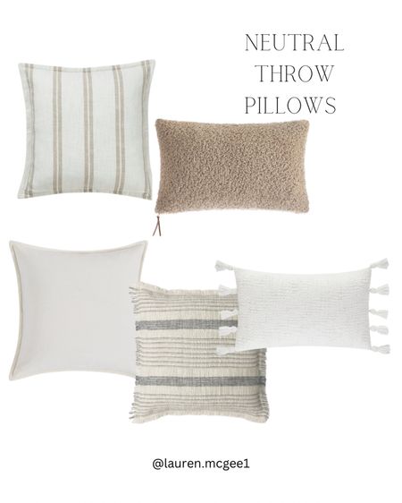 Neutral throw pillows that won’t break the bank

#LTKstyletip #LTKSeasonal #LTKhome