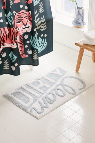 Clean/Dirty Bath Mat - Blue at Urban Outfitters | Urban Outfitters (US and RoW)