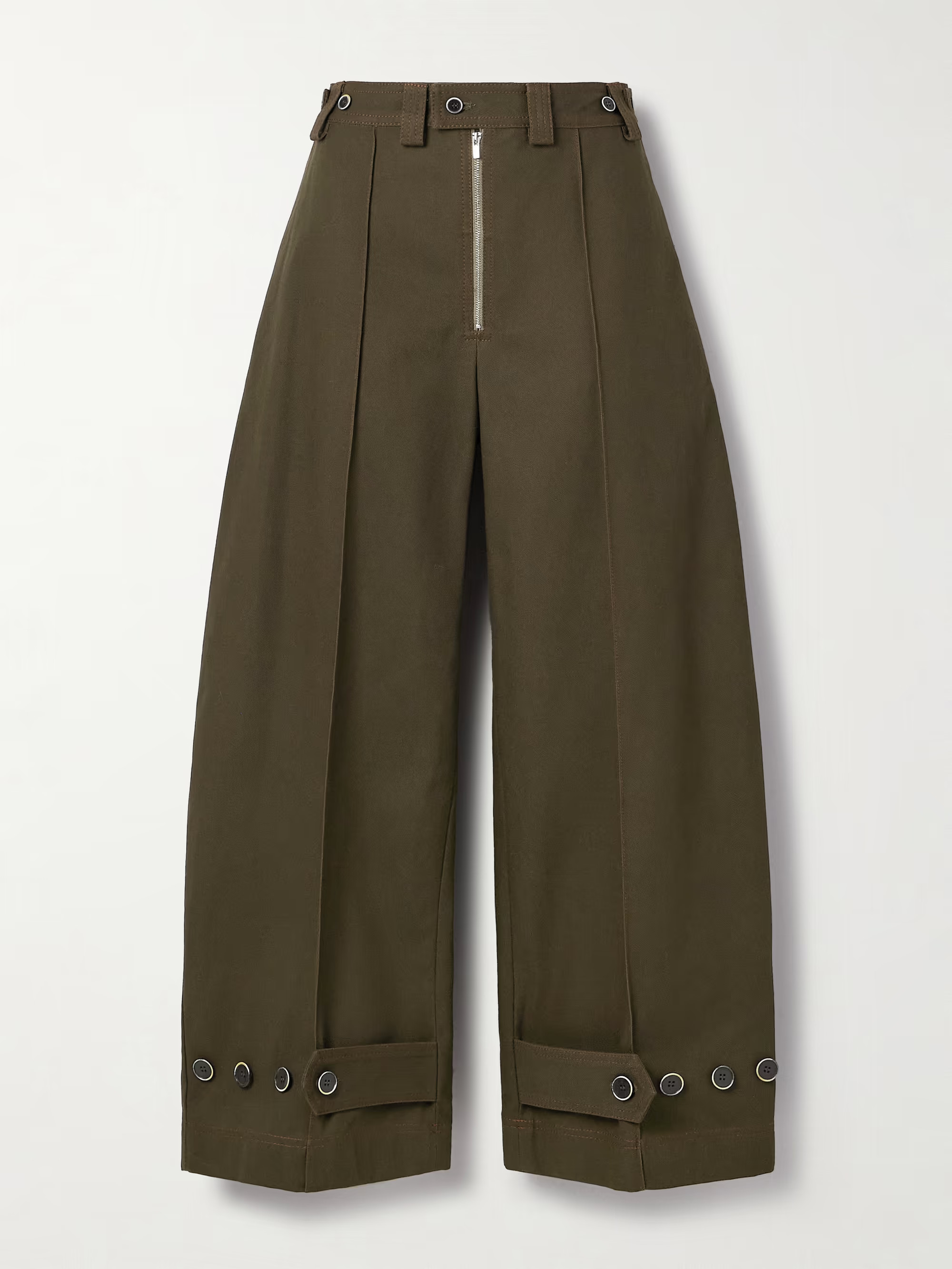Cotton-twill wide-leg pants | NET-A-PORTER (US)
